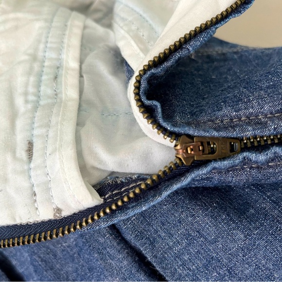 JCrew Chambray Pleated Skirt Size 8 - Picture 3 of 5